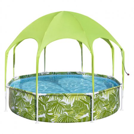 Bestway - Детски басейн с тръбна конструкция и сенник 244 х 51 см