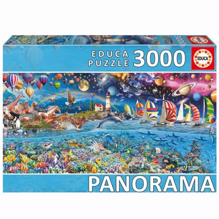 Панорамен пъзел, Educa, Живот, 3000 части