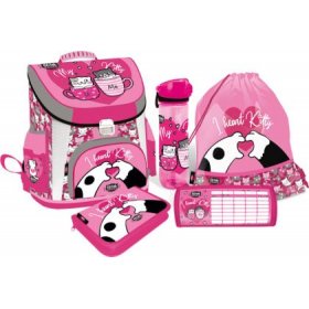 LIZZY CARD KITTOK Heart Kitty комплект 5 в 1 - раница, несесер, спортна торба, бутилка, кутия за храна