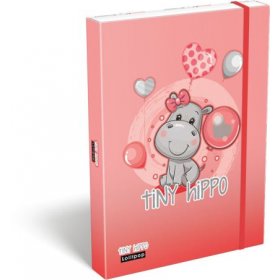 LIZZY CARD LOLLIPOP Thiny Hippo кутия с ластик А4