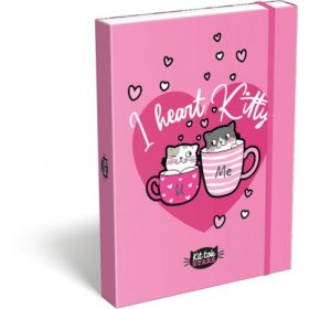 LIZZY CARD KITTOK Heart Kitty кутия с ластик А4