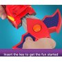 Състезателни колички 1:55 с изстрелвачка Batweels Fisher Price, Redbird, червена