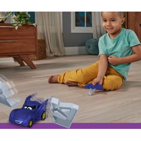 Състезателни колички 1:55 с изстрелвачка Batweels Fisher Price, Bam the Batmobile, синя