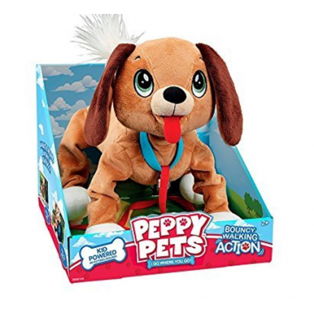 Peppy Pets - Плюшен любимец за разходка навън - кафяво кученце