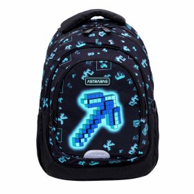 Ученическа раница, Astra, Тъмен Пиксел, AB330, 39 х 28 х 15 см