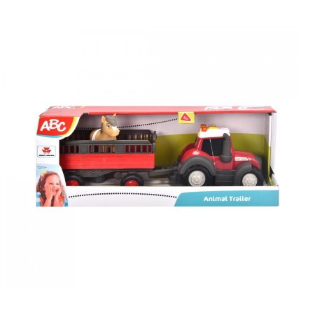 Massey Ferguson трактор с ремарке за животни