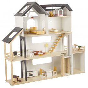 Wooden Мега Къща за Кукли Нанси