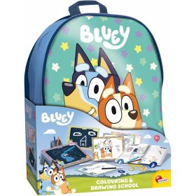 Творчески комплект, Lisciani, Bluey, 2 в 1 раница с комплект за рисуване