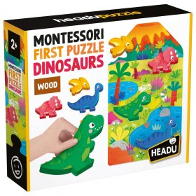 Образователен пъзел, Headu, Montessori, Моят първи пъзел, Динозаври