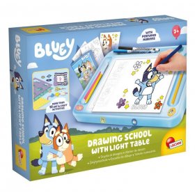 Творчески комплект, Lisciani, Bluey, Училище по рисуване със светеща дъска