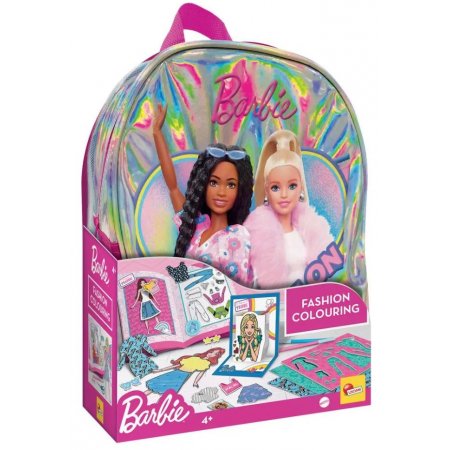 Творчески комплект, Lisciani, Barbie, 2 в 1 раница с комплект за рисуване