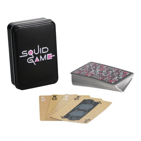 Карти за игра Squid Game в метална кутия