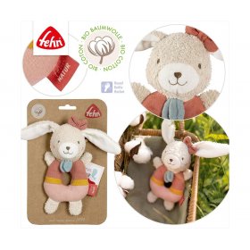 babyFEHN - Дрънкалка Зайче FehnNATUR, 17 см