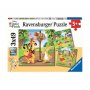 Пъзел Ravensburger 3x49 ел. - Мечо Пуx: Спортен ден