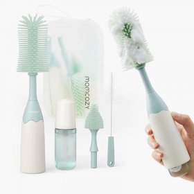 Комплект силиконови четки за шишета и биберони Momcozy