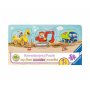 Дървен пъзел Ravensburger 3-5 ел. - Превозни средства на строителната площадка