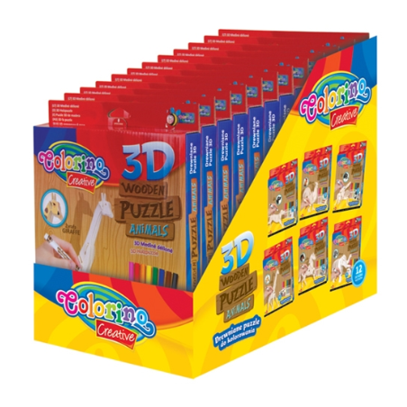 Colorino - Дървен 3D пъзел с боички