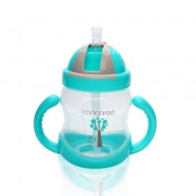 Cangaroo - Чаша с пластмасова сламка 280ml Boo C0582 син