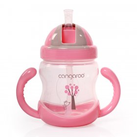 Cangaroo - Чаша с пластмасова сламка 280ml Boo C0582 розов