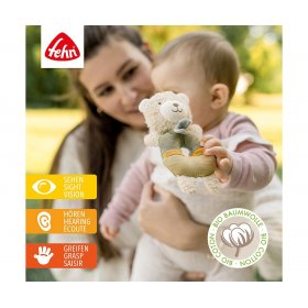 babyFEHN - Дрънкалка Мече FehnNATUR, 16 см