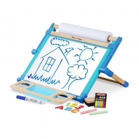 Детска дъска за рисуване Melissa&Doug Дървена, двустранна, с аксесоари 12790