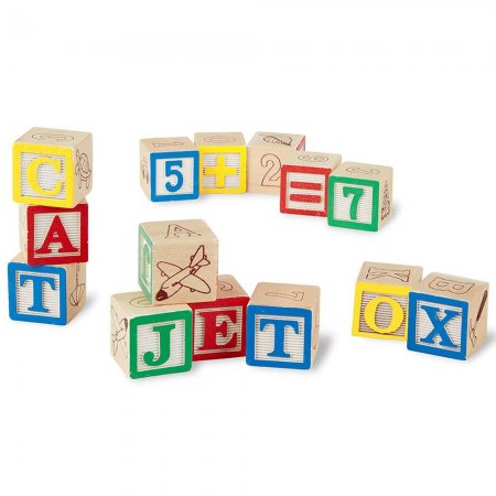 Дървени кубчета Melissa and Doug ABC/123 11900