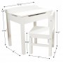Детско бюро със столче Melissa&Doug Дървени, Бял 40231