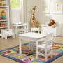 Детско бюро със столче Melissa&Doug Дървени, Бял 40231