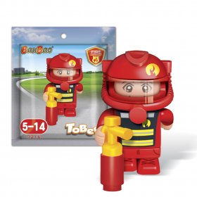 Конструктор, BanBao, Мини фигурка, Пожарникар, 4 см
