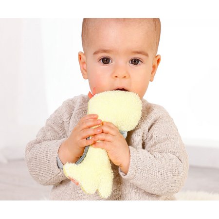 babyFEHN - Мека играчка Дино Happy Dino, 17 см