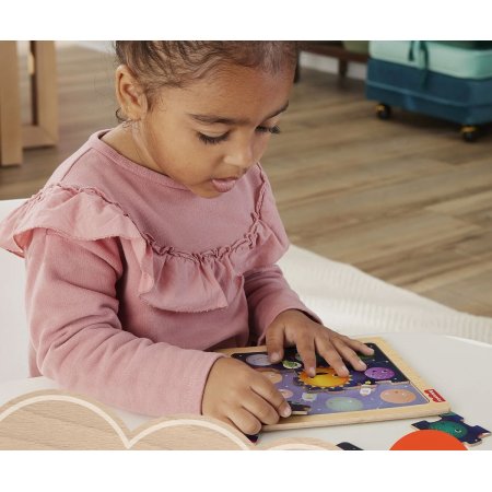 Дървен мини пъзел Fisher Price, слънчевата система