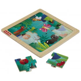 Дървен мини пъзел Fisher Price, насекоми и буболечки