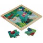 Дървен мини пъзел Fisher Price, насекоми и буболечки