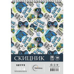 Скицник със спирала Rainbow Game all Day