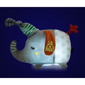 babyFEHN - Мека играчка с нощна светлина слонче Good Night