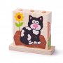 Bigjigs - Дървени кубчета за нанизване - Домашни животни BB104