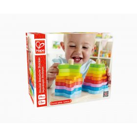 Hape - Форми за подреждане - Двойна низанка, дървени