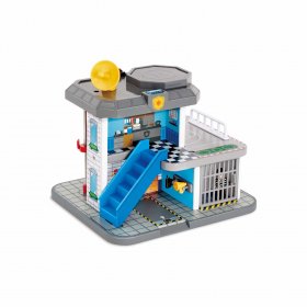 Hape - Писта с влаково трасе и пожарен център и полиция 2в1 H3736