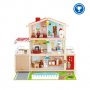 Hape - Дървена къща Имение с обзавеждане и кукли H3405