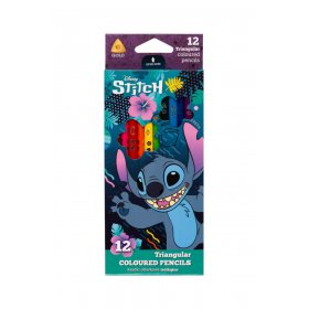 Триъгълни цветни моливи 12 цв. Stitch Colorino
