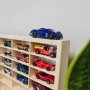 Дървен рафт за съхранение на колички и играчки - 80 отделения - Kruzzel