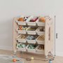 Подвижен пластмасов органайзер Feelkids за детски играчки - кафяв