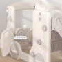 Детски игрален модул автобус с пързалка – сив