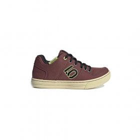 Дамски обувки за колоездене Five Ten 5.10 FREERIDER CANVAS WOMENS - Burgundy / Core Black / Pulse Lime