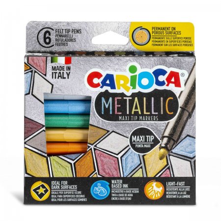 Carioca - Маркери 6 цвята - Metallic