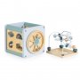 Moni toys - Дървен активен куб W11B316-син