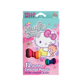 Цветни моливи Jumbo 12 цв. Hello Kitty Pastel