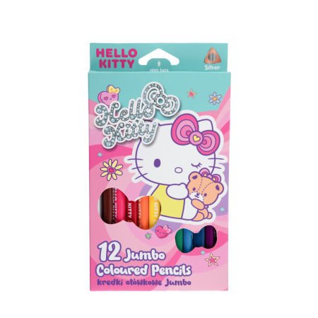 Цветни моливи Jumbo 12 цв. Hello Kitty Pastel