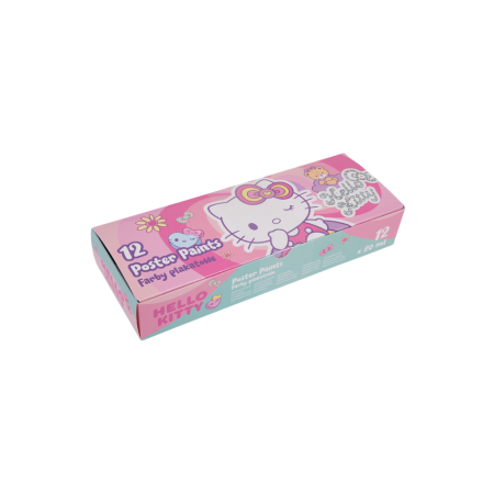 Темперни бои в бурканчета 12 цвята Colorino Hello Kitty Pastel