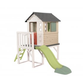 Къщичка за игра с веранда и пързалка, Smoby Life